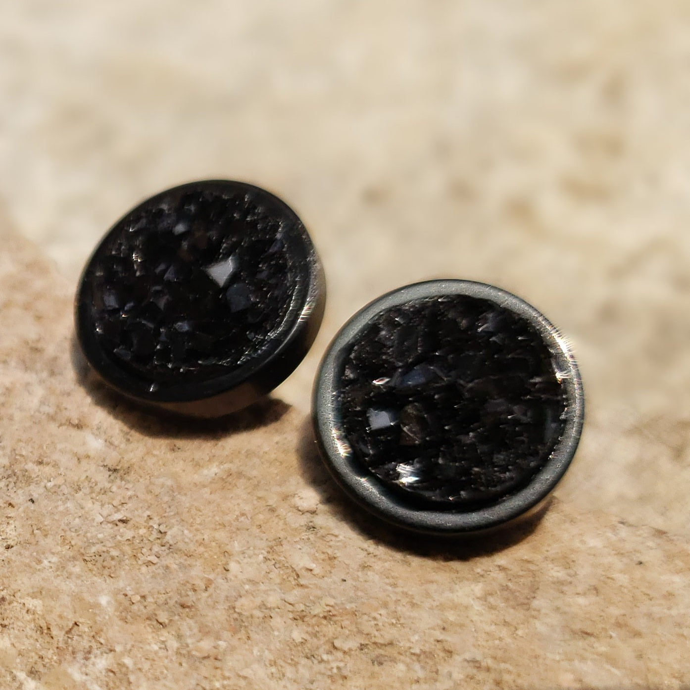 Black Meteor Materia Earrings - Sector 7 Item Shop