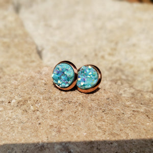 Rose Gold Holy Materia Earrings - Sector 7 Item Shop